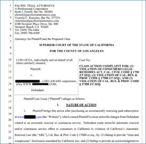 Image of Court Complaint